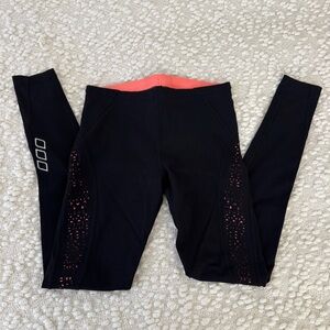 Lorna Jane black coral cut out detail leggings